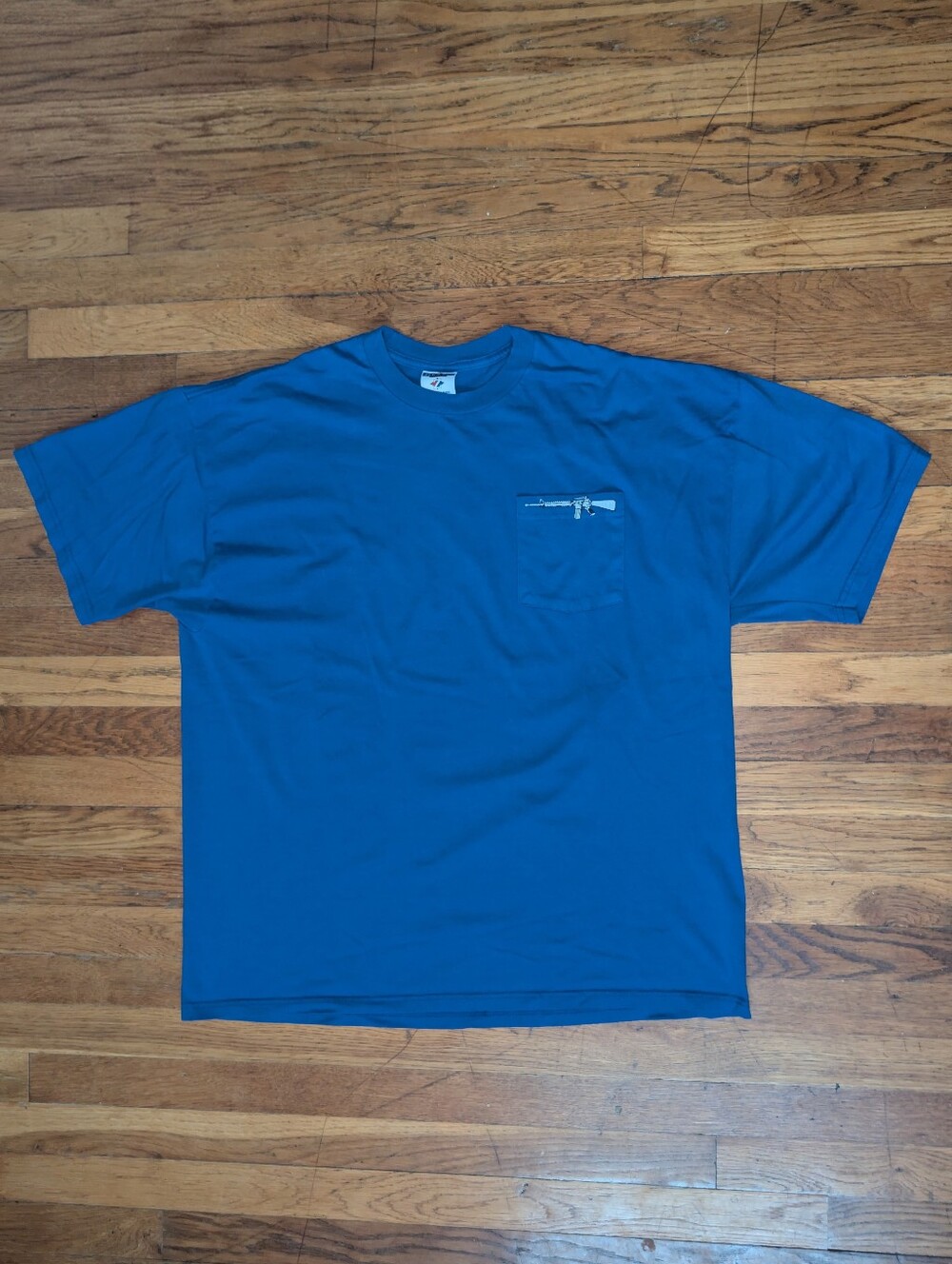 Vintage NRA  Brass Rat America Patriot Gun Rifle Pocket Men's T-shirt Size 2XL